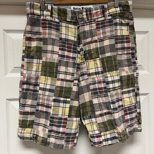 Tailor Vintage Retro Finish Plaid Madras Bermuda Shorts sz 34 EUC